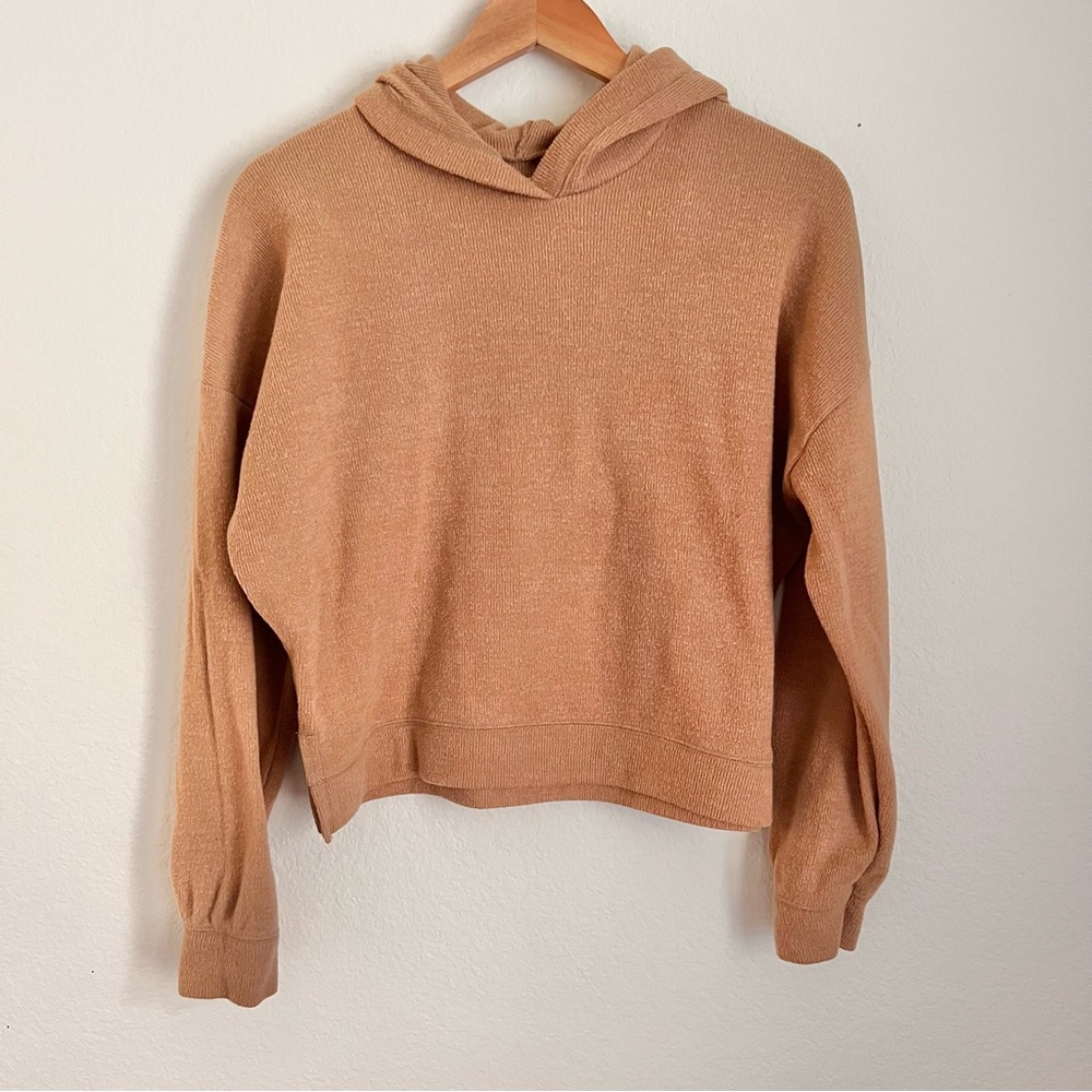 Abercrombie Soft A&F Cozy Tan Sweater Hoodie Sz S